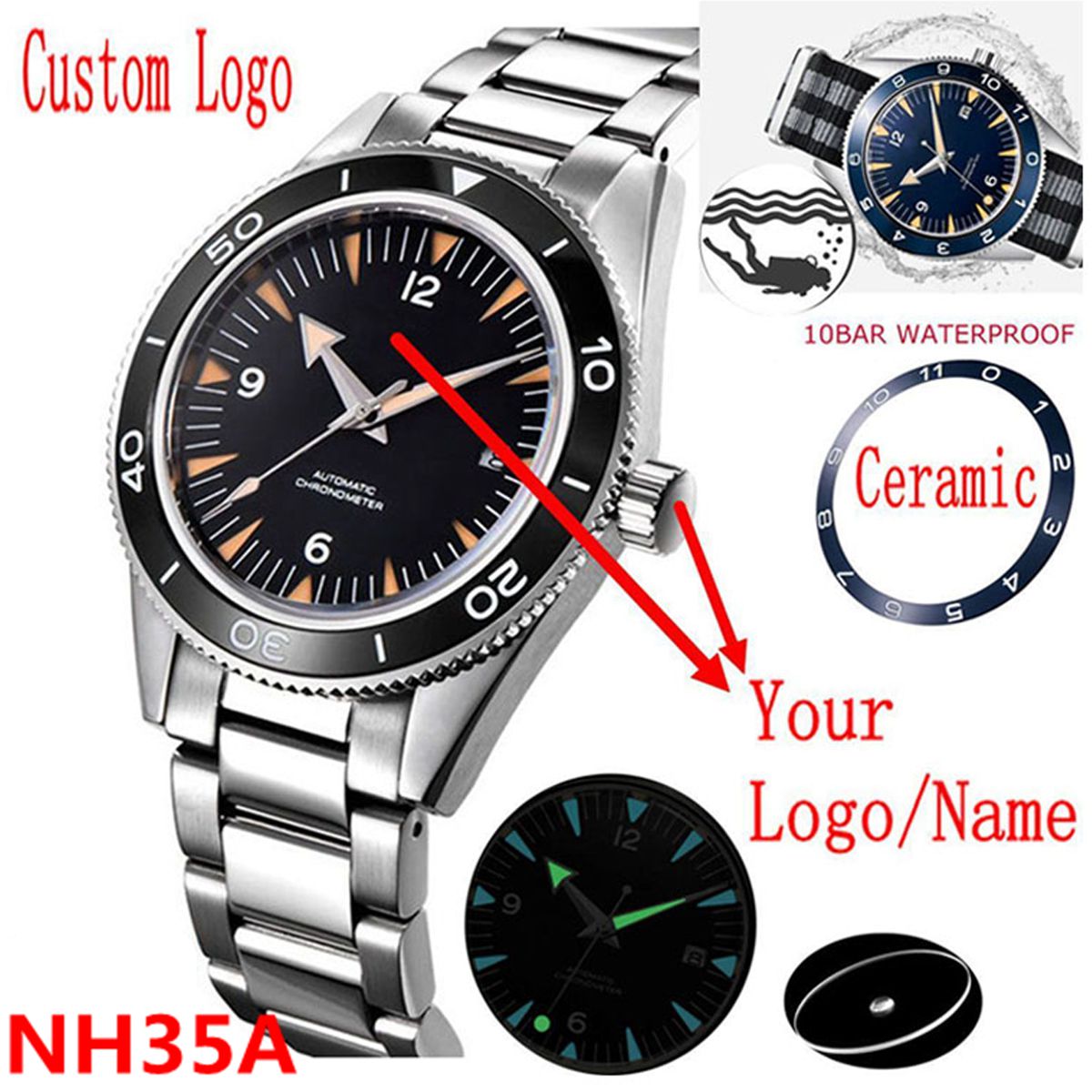 Lux Watch - Часы с механизмом NH35 с индивидуальным