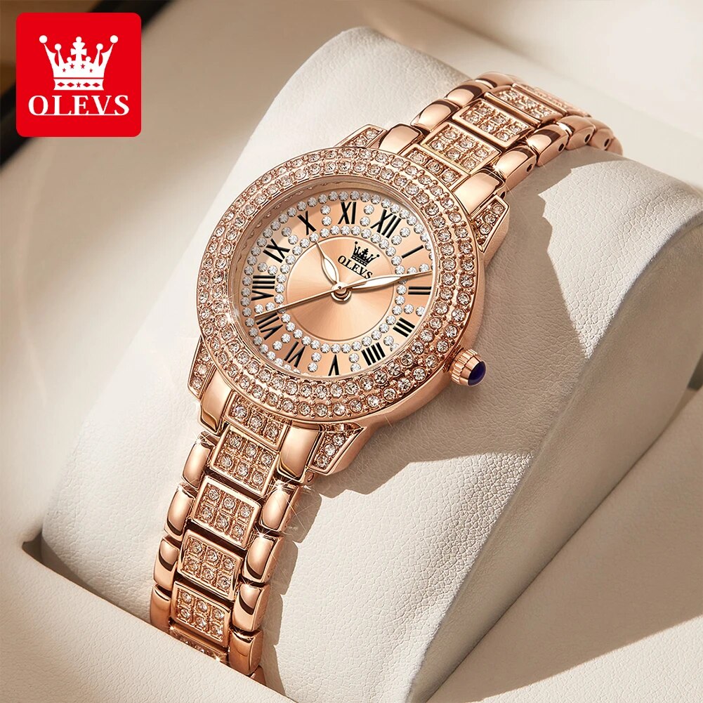 Lux Watch - Женские кварцевые часы с бриллиантами OLEVS,