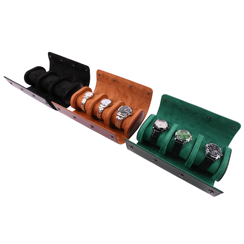 Luxury Watch Winder Box - Роскошный портативный 3-слотовый органайзер для часов