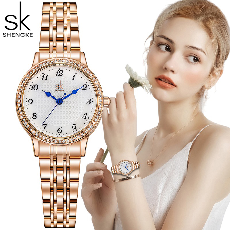 Luxury Watch Top 10 - Часы Shengke женские кварцевые из нержавеющей