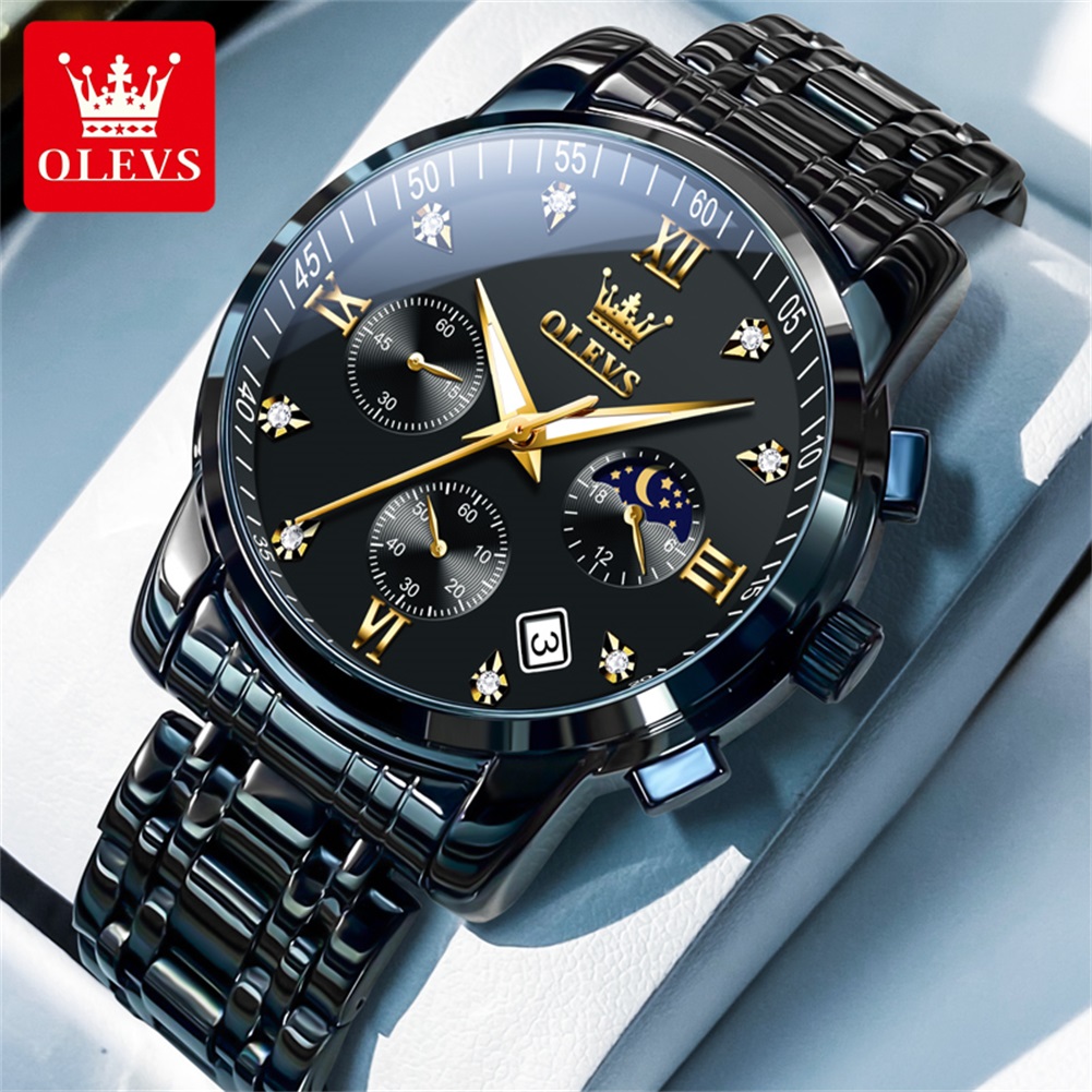 Luxury Watch Index - OLEVS Популярные мужские часы из нержавеющей