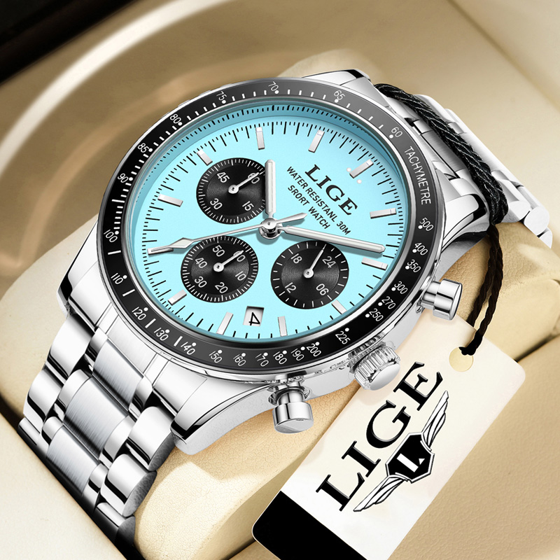 Luxury Watch Top 10 - Мужские часы LIGE, топ-бренд, роскошные, новые,