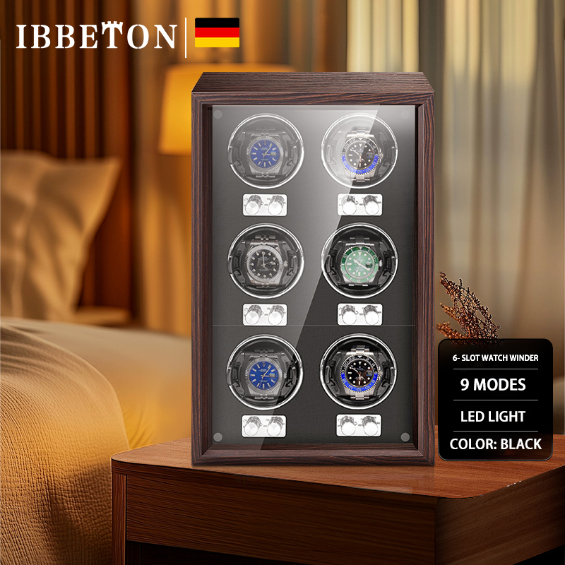 Luxury Watch Winder Box - Высококачественная деревянная таблица с шестислойной автоматической