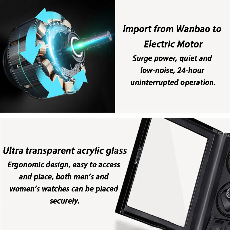 Роскошные 8-слотовые заводные  – обзор и цена Luxury Watch Winder Box