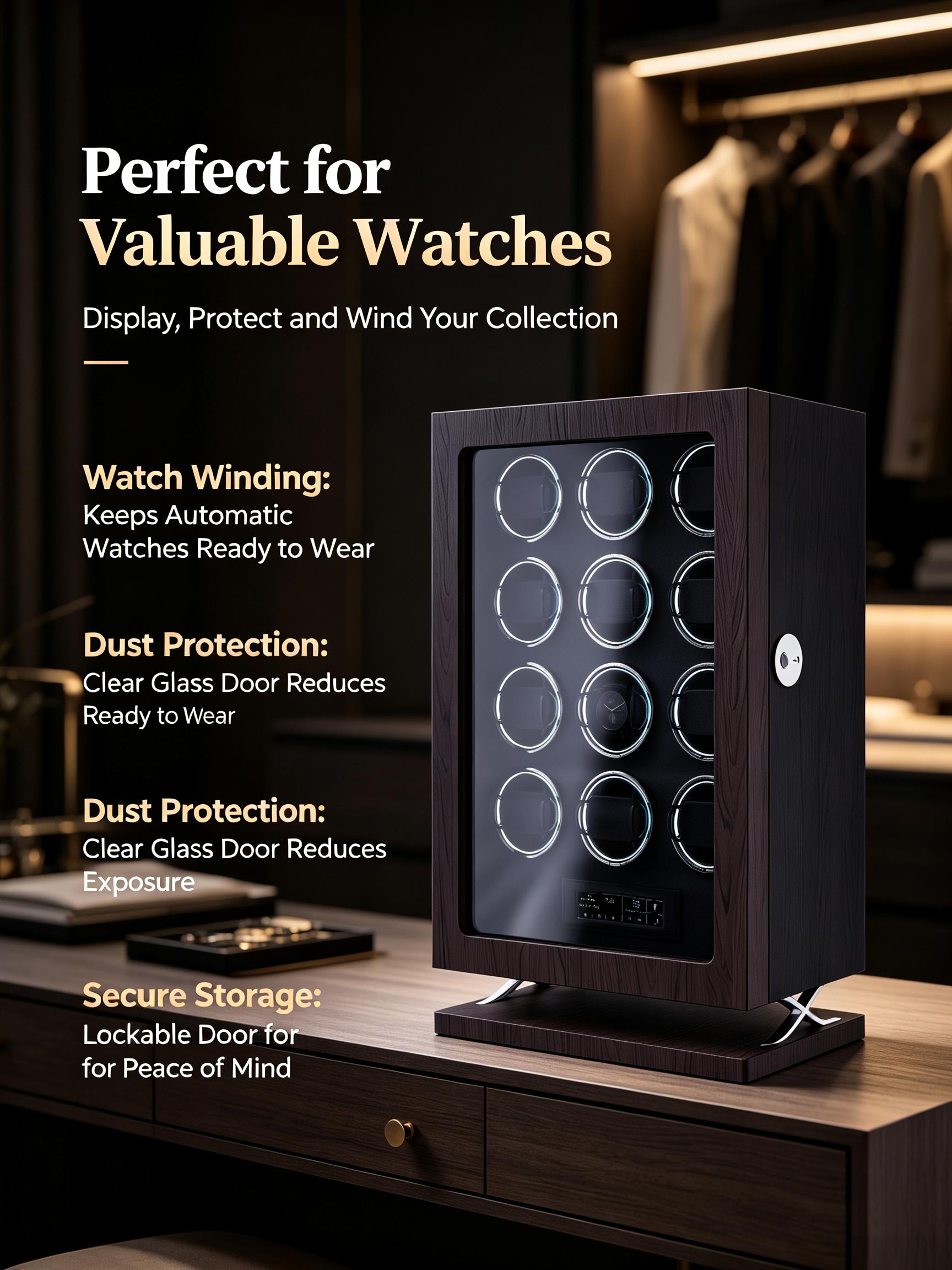 IBBETON Роскошный Регулируемый – обзор и цена Luxury Watch Winder Box