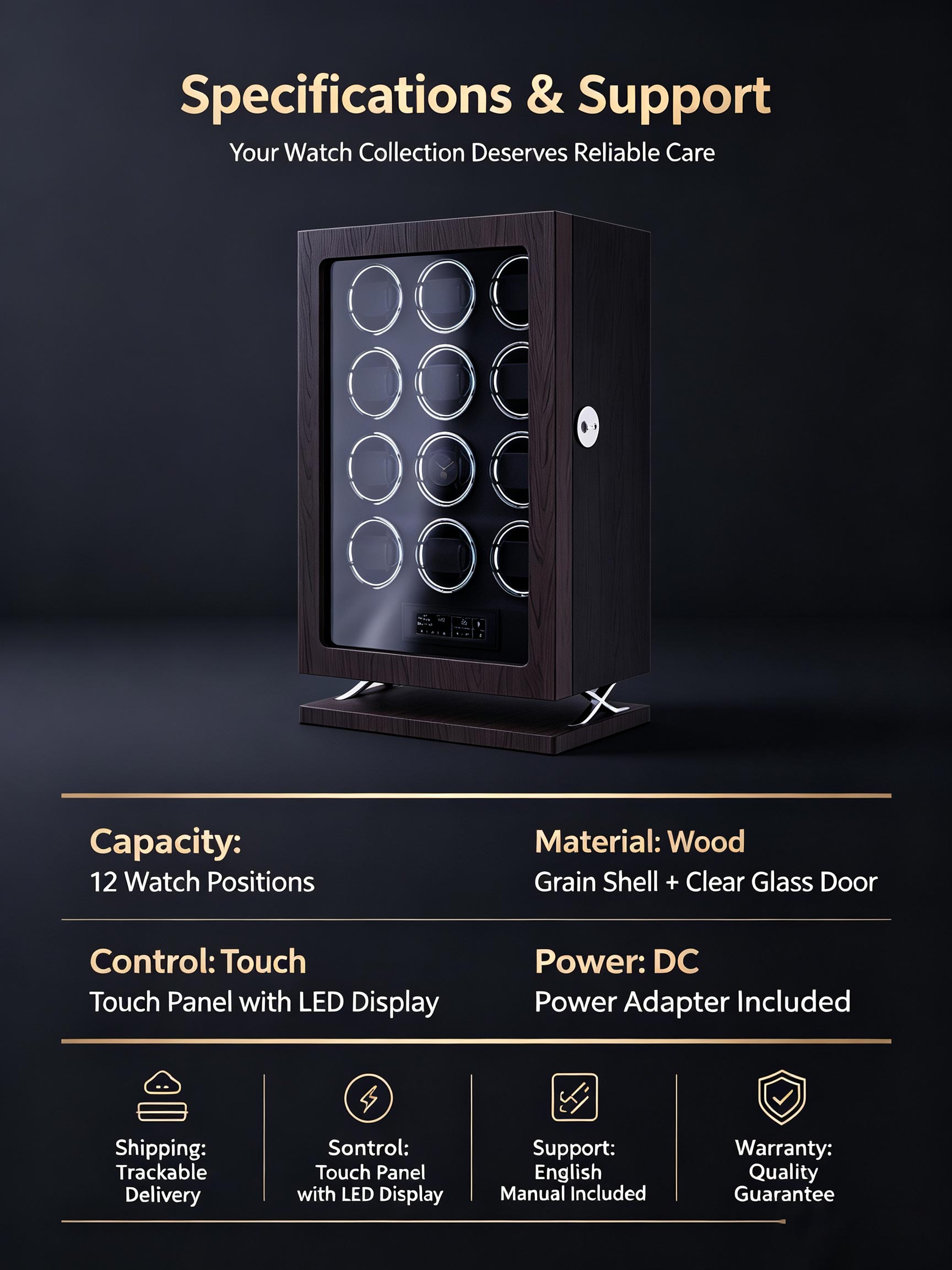 IBBETON Роскошный Регулируемый – обзор и цена Luxury Watch Winder Box