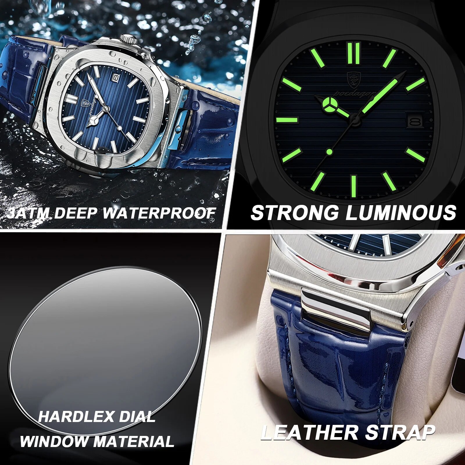 POEDAGAR Топ Роскошные Квадрат – обзор и цена Luxury Watch Top 10