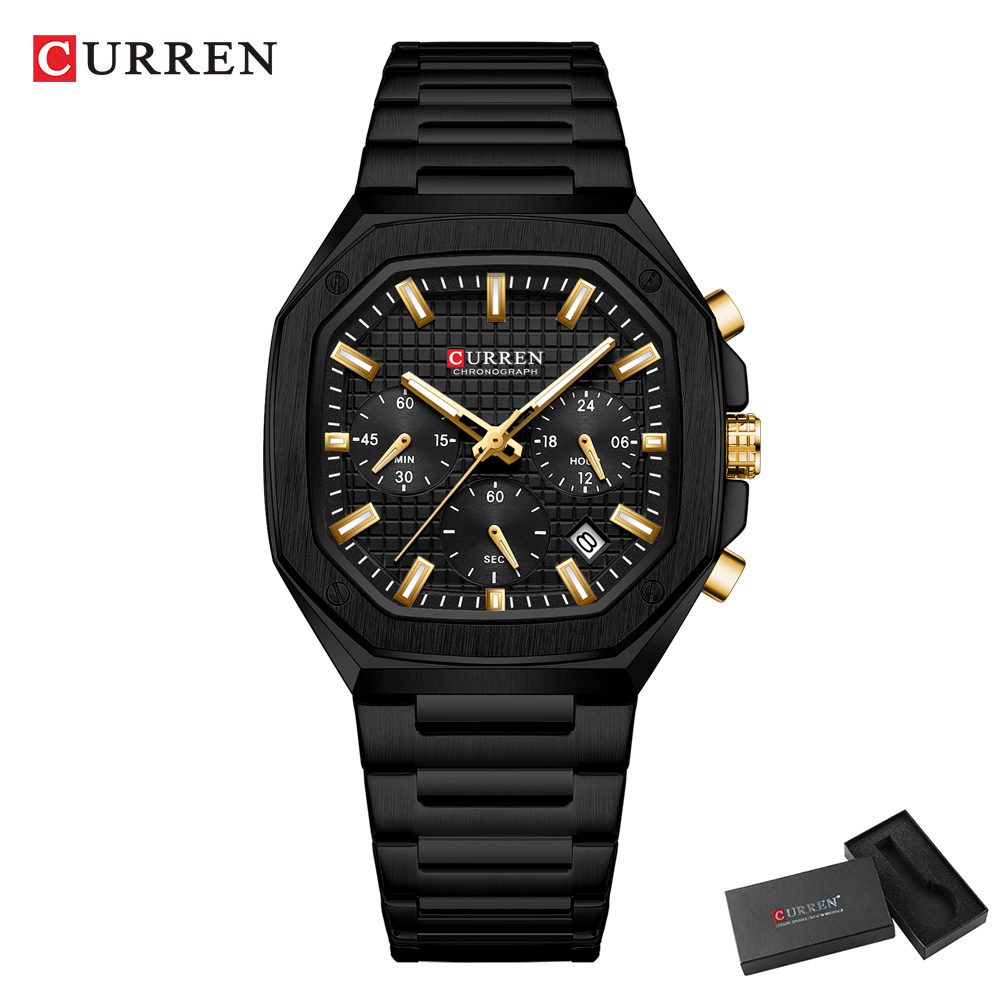 CURREN Роскошные квадратные ча – обзор и цена Luxury Watch And Bracelet