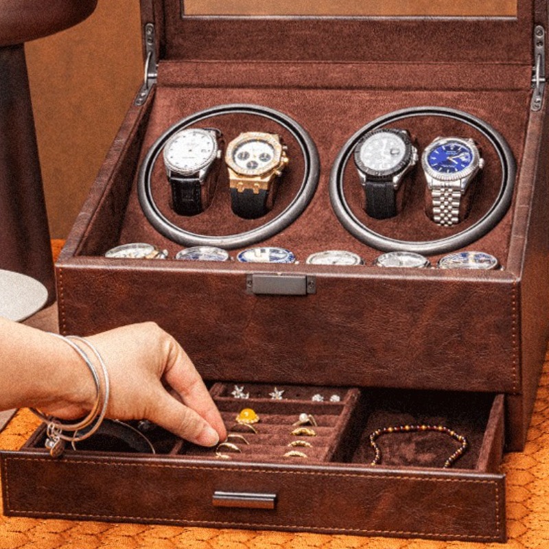 Автоматический вращающийся мех – обзор и цена Luxury Watch Winder Box